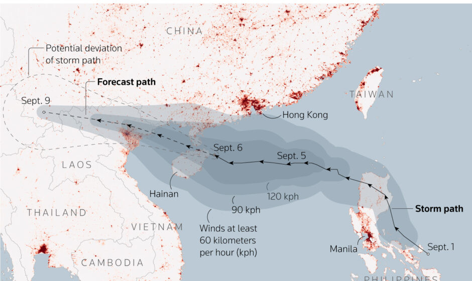 Typhoon Yagi whirls toward Southern ChinaSouthern Chinese provinces and cities brace for the arrival of super typhoon Yagi