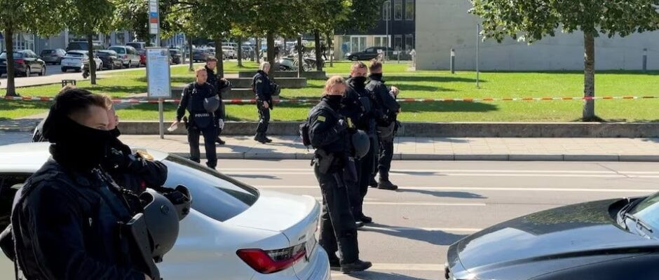 police secures the area after german police opened fire on a suspect after seeing someone who appeared to be carrying a gun near the israeli consulate and a nazi history museum in central munich germany september 5 2024 photo reuters