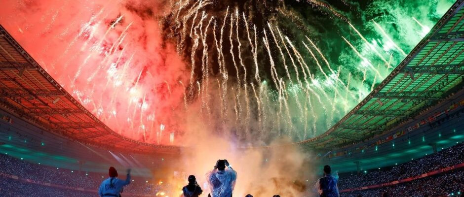 fireworks during the closing ceremony of paris paralympics at stade de france photo reuters